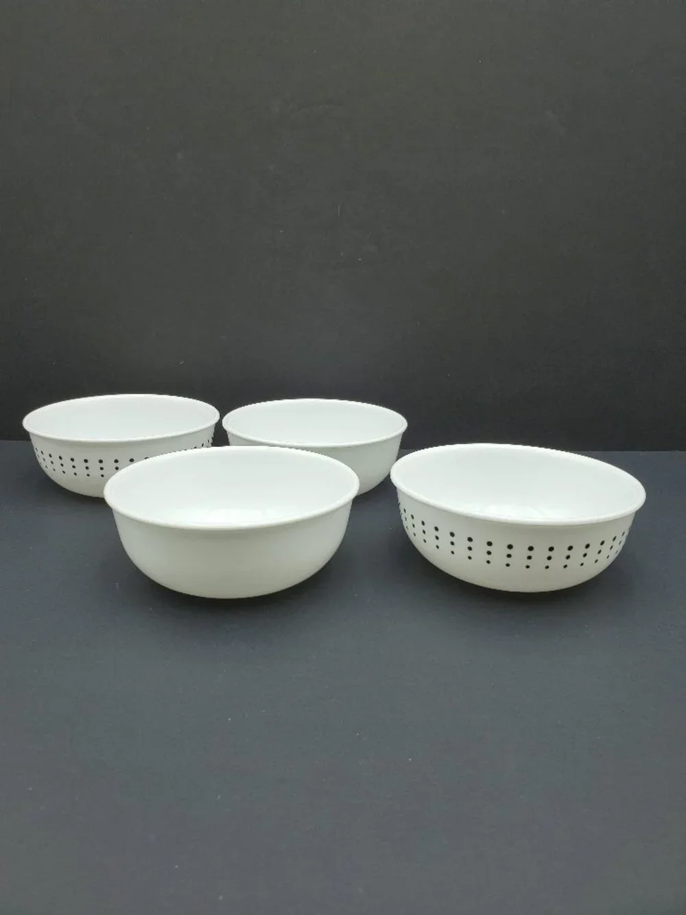 Corelle Bayside Dots Black Cereal Bowls Corning Winter Frost White Soup Bowls